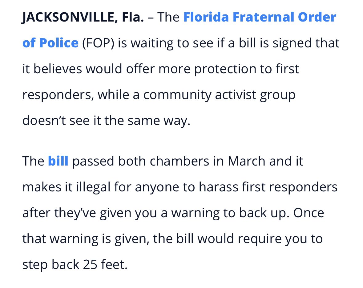 If this was passed, I would be so proud and hope that it would spread across the country When we are dealing with something, having our attention divided because a stranger is close to us could be the difference between life and death Just think about a traffic stop