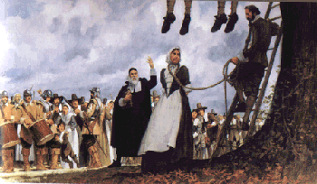 They became Puritans of the Massachusetts Bay Colony & promptly began persecuting Quakers for their beliefs. Mary Dyer was but one of four hanged. Others were tortured & had their ears cut off. 1st Amendment was NOT to establish a religion, but to prevent what the Puritans did...