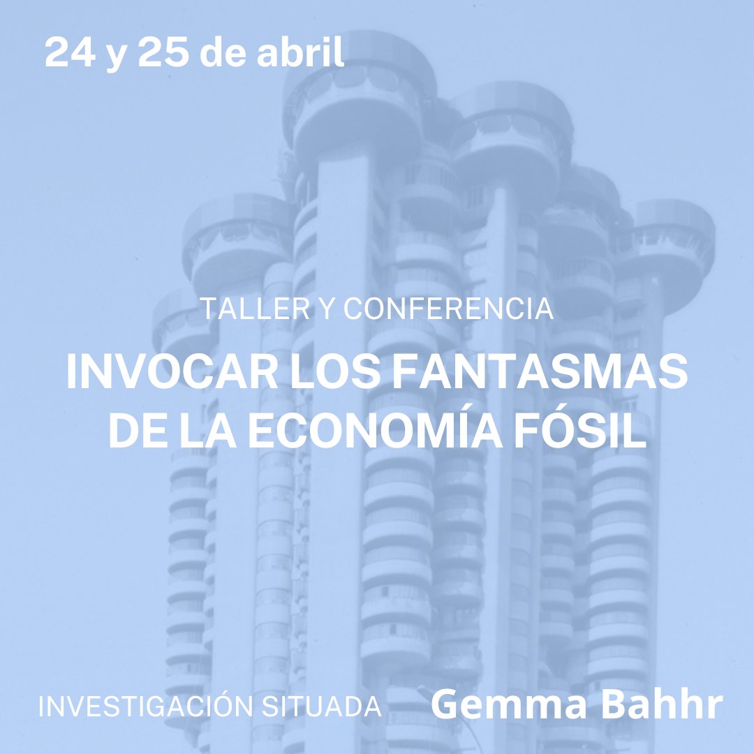 🔴Save the date🔴 Under the title 'Invoking the ghosts of the fossil utopia' Gemma Bahhr proposes to build a space to discuss our fossil reality, our contemporary energy culture and its relationship with desire and affection. + medialab-matadero.es/en/activities