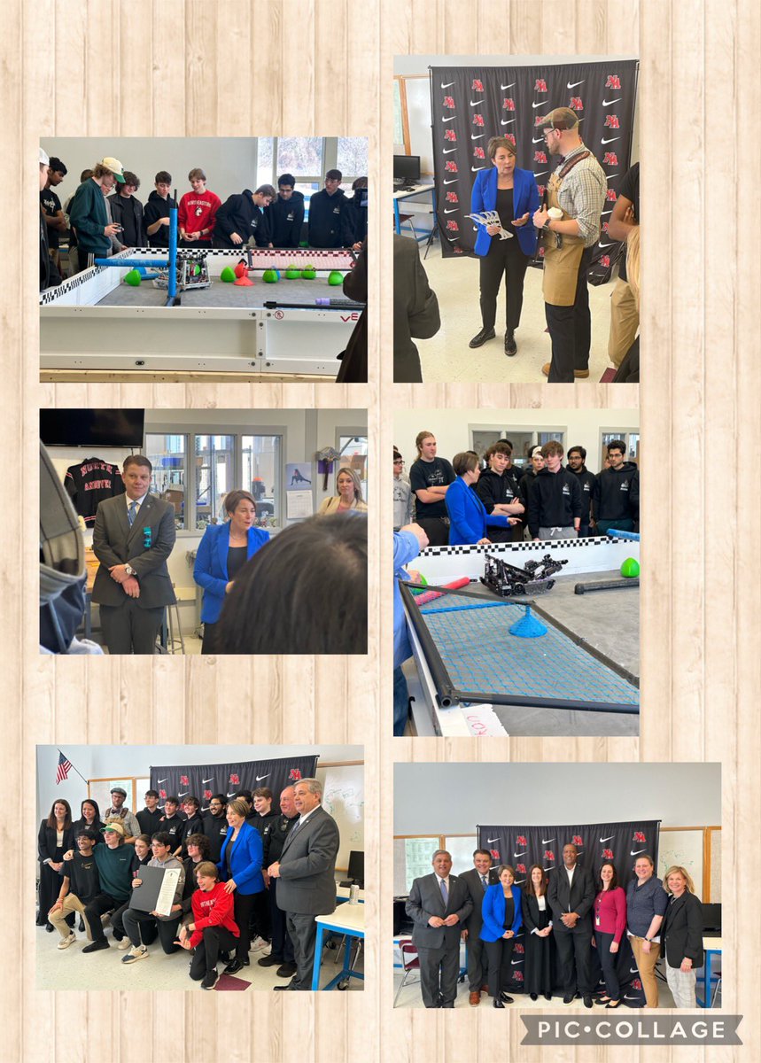 Exciting day for STEM…
Governor Healey visited the NAHS Robotics team who will be competing at Worlds. @RoboWeek @chetjackson22 @MassGovernor @NASupt