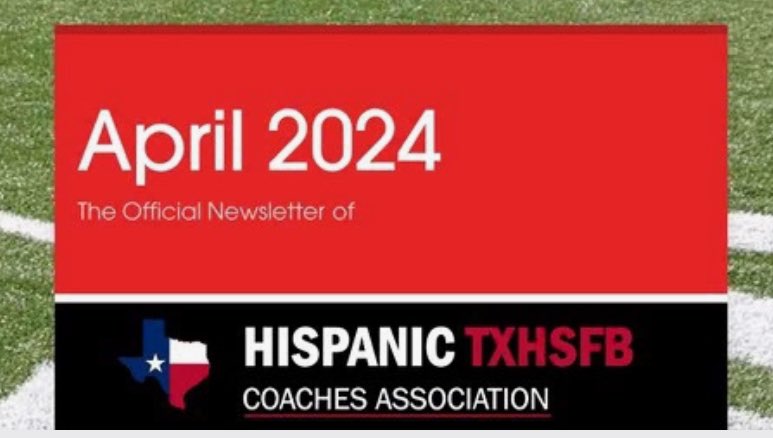 Extra, Extra, Read all about it! Check your email for this month’s Official HTXHSFBCA Newsletter!