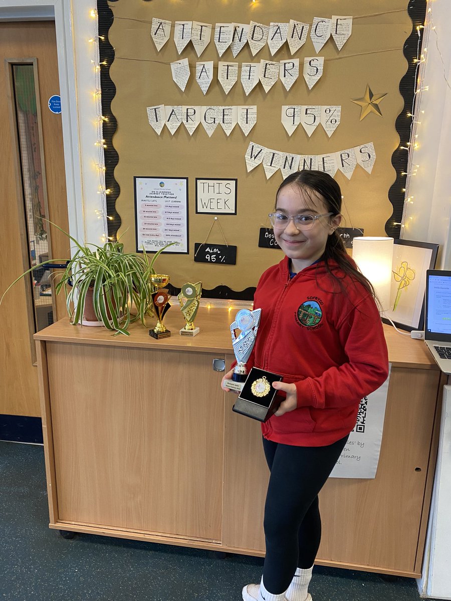 A fabulous welcome back to school today with a celebration to start the new term off. Huge congratulations to our fabulous learner. Three trophies and a medal for taking part in the Blackpool dance competition. Well done we are very proud of you 👏