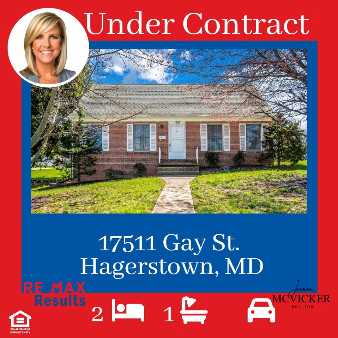 So excited for my sellers! This property had several showings and multiple offers!
Jeanine McVicker Team RE/MAX Results 240-707-3200 O |301-331-7744 Cell. 
#realestate #realtor #remax #remaxhustle #buyahome #sellyourhome #hagerstown #hagerstownmd #marylandrealtor #jeaninemcvicker