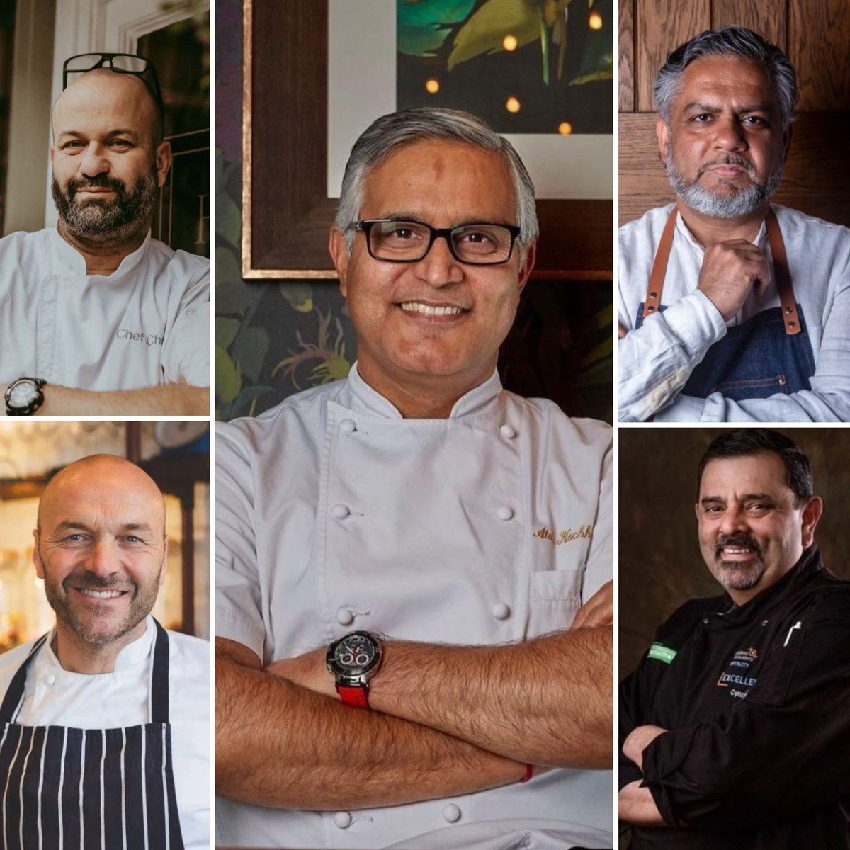 Five legends of Hospitality @chefatulkochhar @chefcyrustodiw1 @simonrim @chefviveksingh & @charlieboychef turning up the heat for @HospAction To book @kanishkamayfair Monday 22nd Of April 2024 6pm For 6.30pm Dinner...