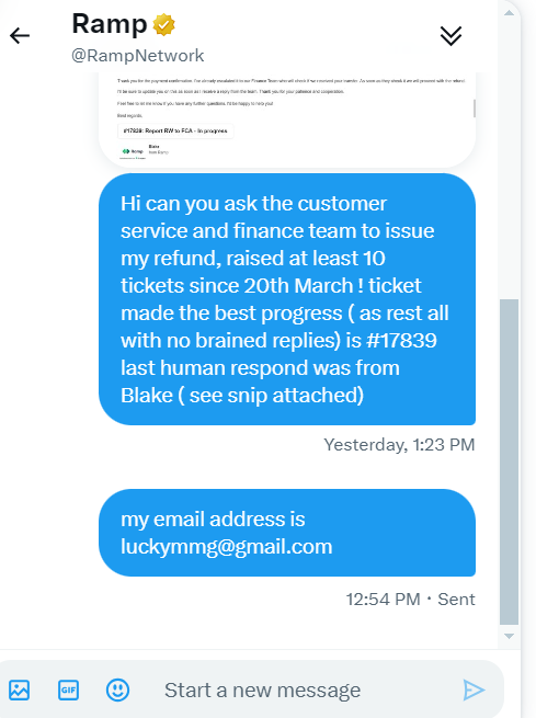 FlyHigh558's tweet photo. @support_ramp @DavidJasonBrown I have see the snip below ( my email address also the one linked with wallet) is luckymmg@gmail.com https://t.co/UwOtPbLUnT