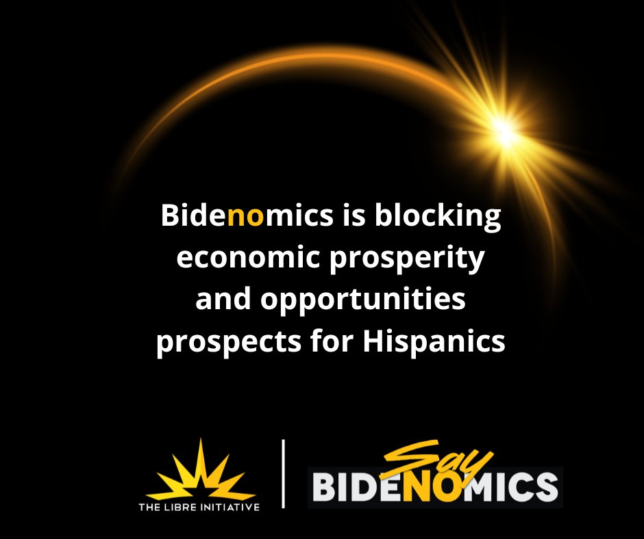 Whether you're captivated by #eclipses or not, the reality remains: #BideNOmics is casting a shadow on economic prosperity & opportunities for Hispanics. Excessive red tape, overspending, & reduced worker flexibility are costing American families $11,400 annually. #BeLIBRE #ncpol