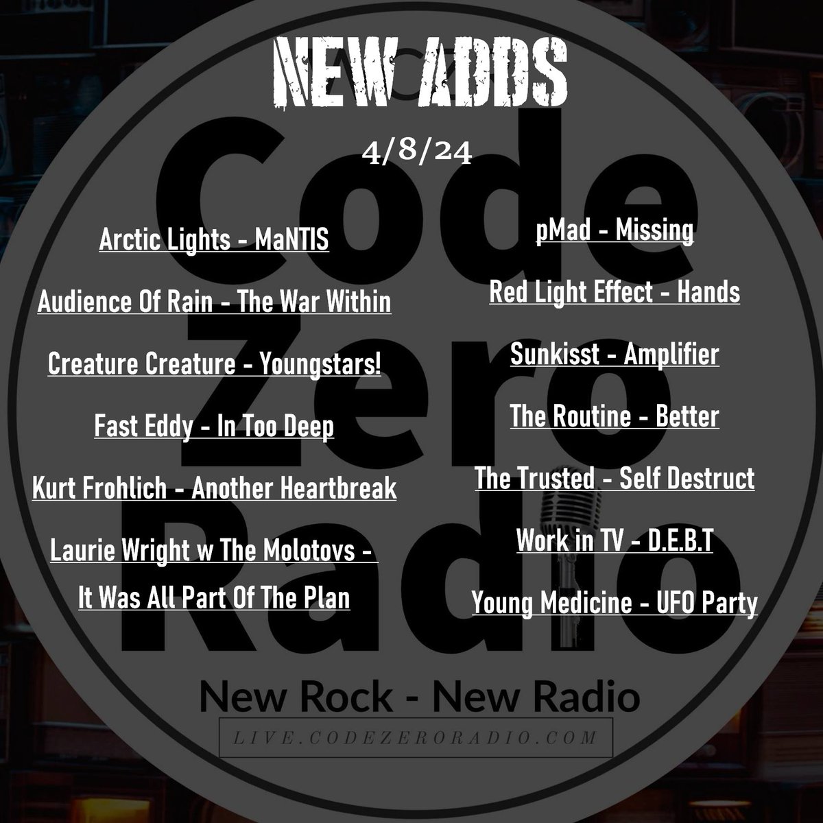Thirteen is a lucky number! Our new adds eclipse the mainstream with blinding awesomeness! Now in rotation PLUS featured on this weeks Fresh Rocks playlist! #app #rock #alternative #android #iPhone #streaming #appstore #Nobex #website #TuneIn #radiogarden #live365radio