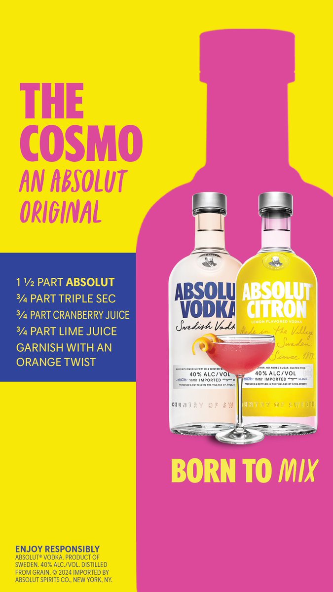 It's almost here... Are you ready for summer? 💗 @AbsolutUS has you covered. Click here to stock up on #Absolut today: bit.ly/43ORrOa. #Cheers! #SipResponsibly #CosmoRecipe