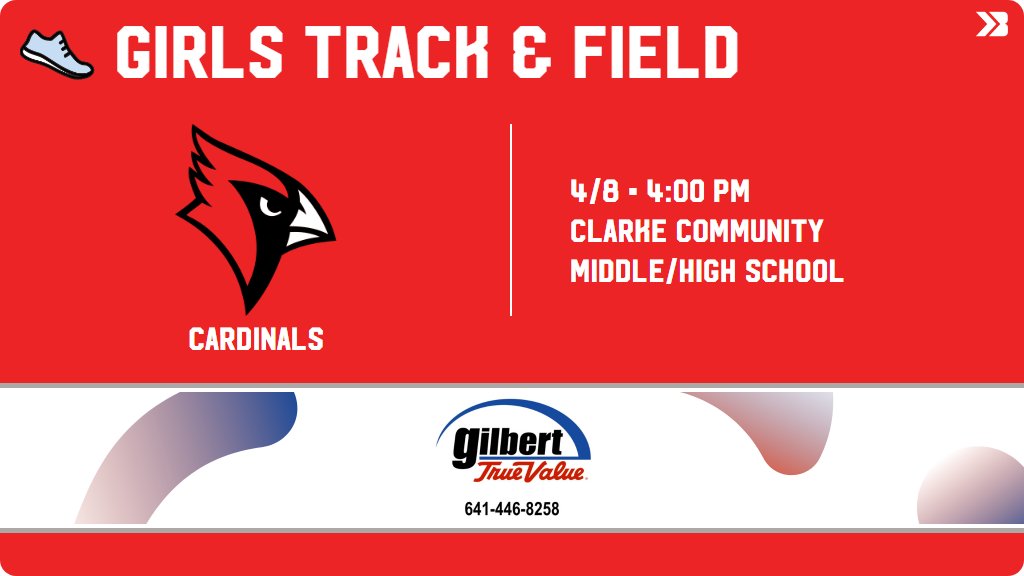 Girls Track & Field (Junior High) Meet Day! - Check out the event preview for the Central Decatur Cardinals. It starts at 4:00 PM and is at Clarke Community Middle/High School. gobound.com/ia/ighsau/girl…