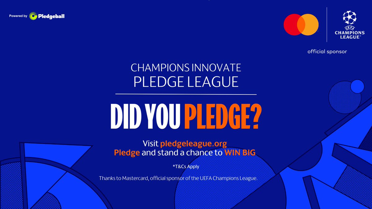 This season, it's all about making your pledge count to #ProtectWhereWePlay and stand a chance to win @ChampionsLeague Finals Tickets, courtesy of @Mastercard ⚽🌿 Here's to making a world we like to live in, one pledge at a time. Pledge 🖇 - bit.ly/4cBss4Z @UEFA