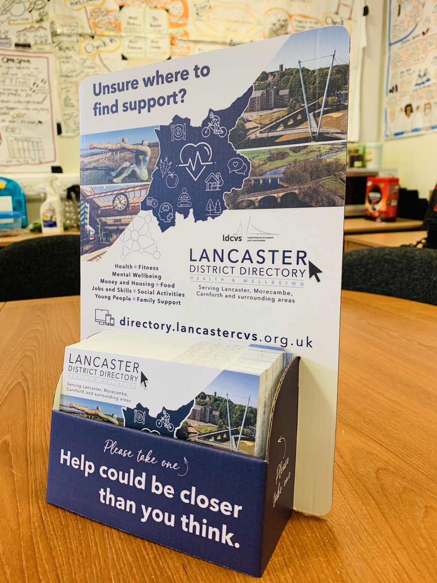 Look what’s landed!👇👏 Help bring #health & #wellbeing #support closer to those in the community with one of our Lancaster District Directory counter top displays! 💟 Get in touch with our #Community Health Officer Jenny Reddell at digitaldirectory@lancastercvs.org.uk to collect