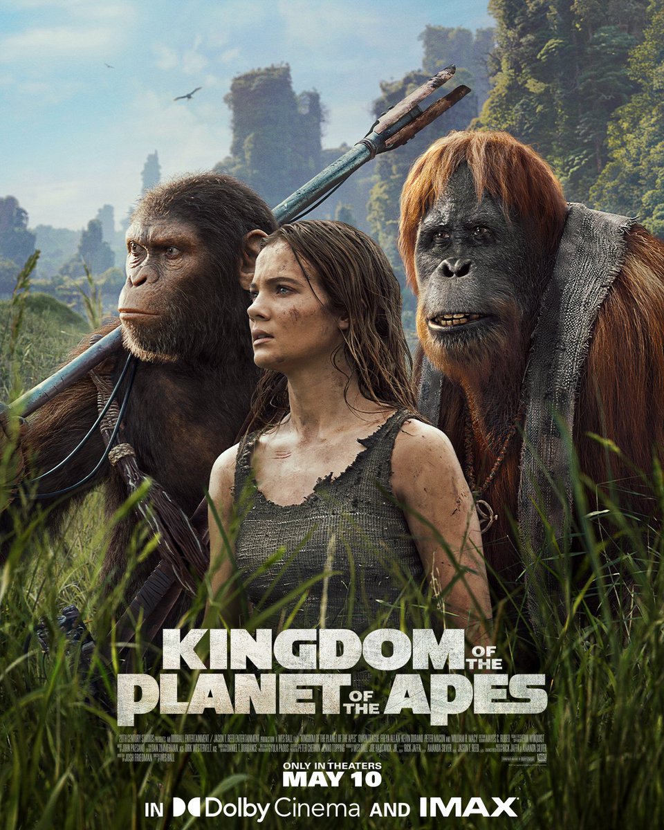 One movie event will reign. Experience Kingdom of the Planet of the Apes, only in theaters May 10. Get tickets now: regmovi.es/43Stfue