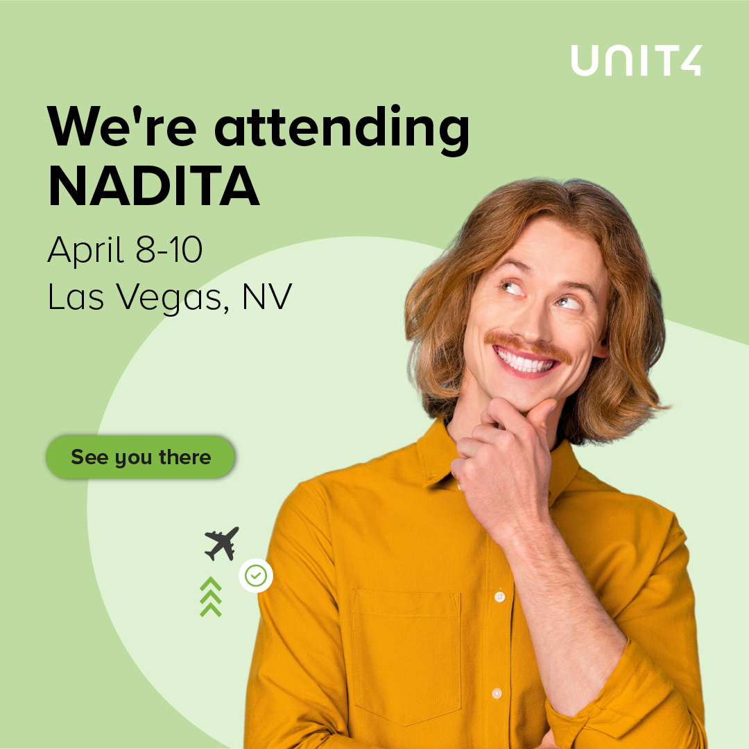 We’re excited to see you at the NADITA conference on April 8-10 in Las Vegas! Check out our booth #18 and see how Unit4 can create an #ERP journey that enables your organization to thrive.🌐👩‍💻 🔗 bit.ly/43arb0m #Unit4 #NADITA #ERPx #IT #Finance #BusinessSoftware