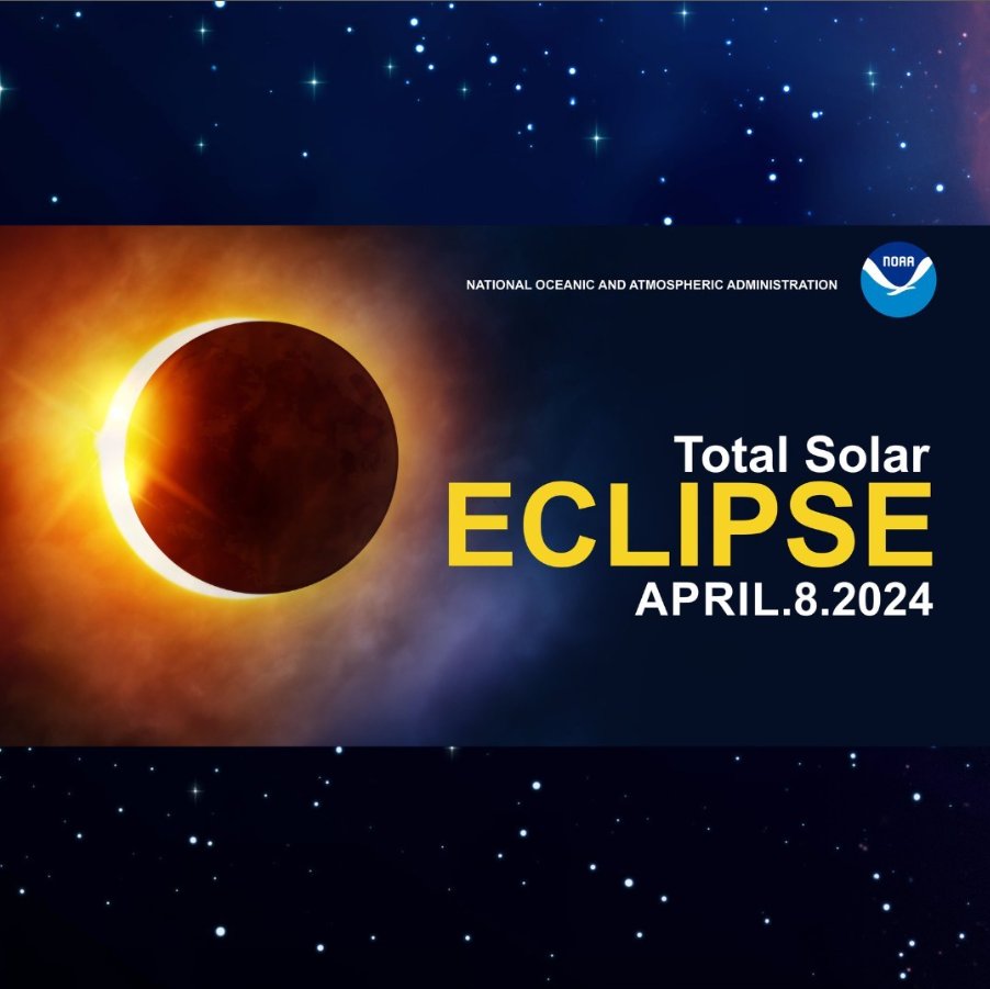 Don’t forget to watch the solar eclipse today!🌖 Remember to protect your eyes by wearing eclipse glasses, a solar filter, or even a pinhole projector. To find your maximum eclipse time visit ow.ly/Rh3E50RaJ3Z. #Solareclipse #NASA