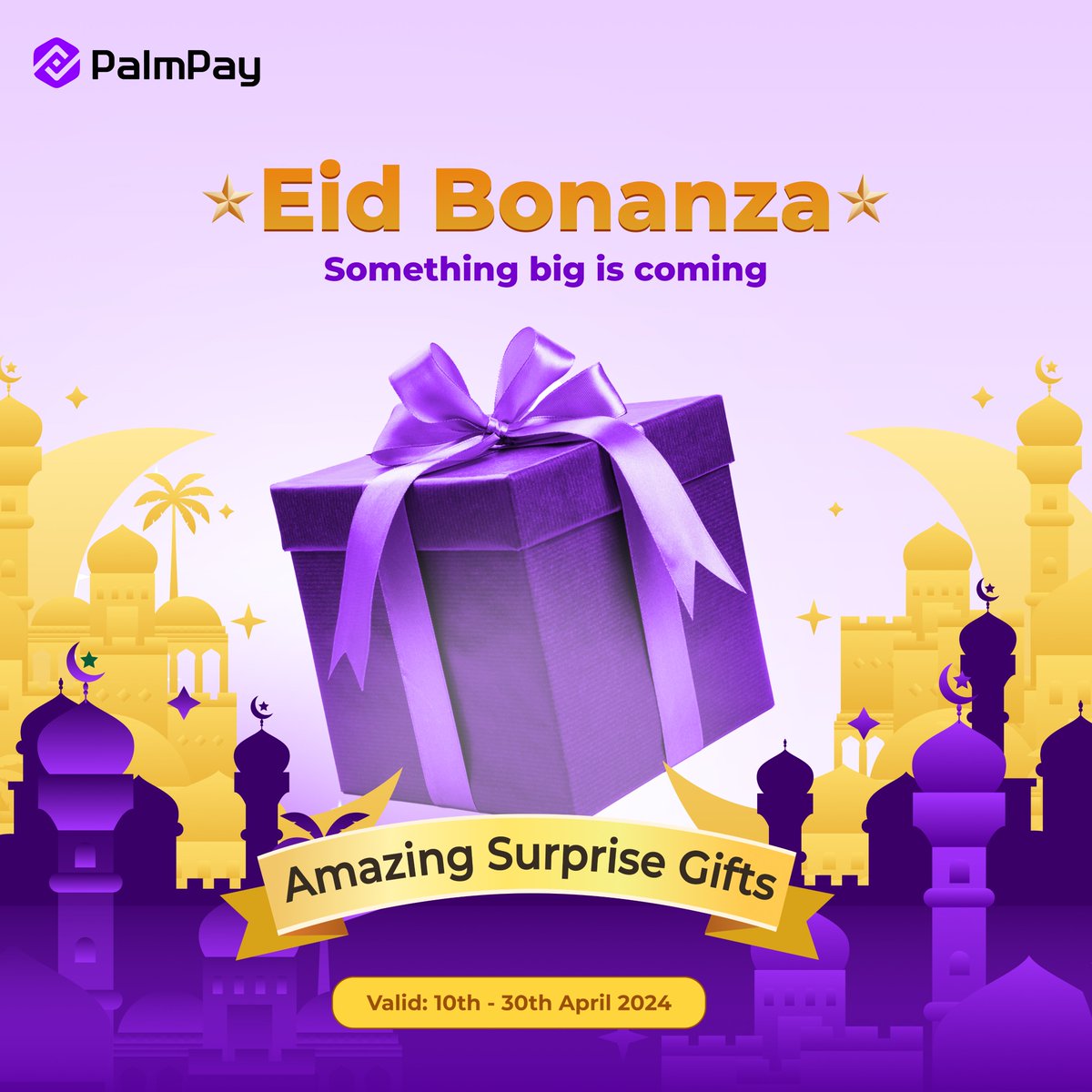 Something big is coming this Eid! Watch this space. Turn on your post notifications and be the first to see what we have been cooking. #PalmPay #PalmPayEidBonanza