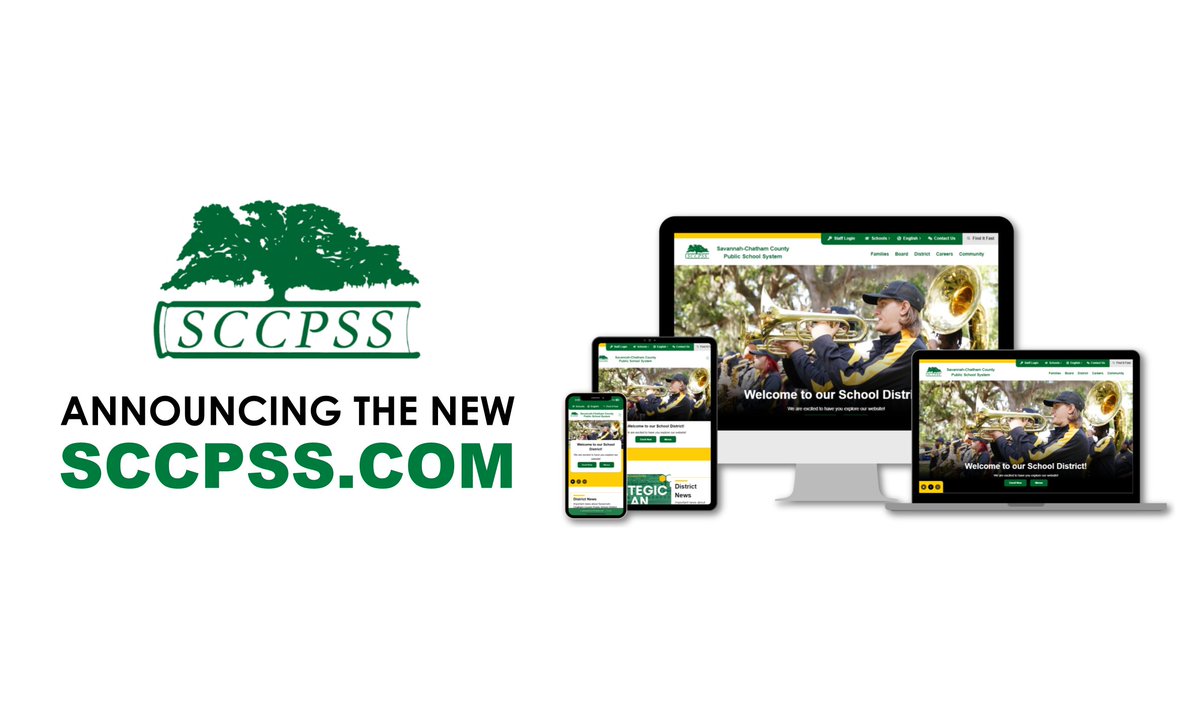 On April 9th, 2024, SCCPSS will launch our new District website! 🏫💻📚 SCCPSS has partnered with Finalsite to provide a new and refreshed online experience for our users. Learn more here ➡ spwww.sccpss.com/Pages/New-Webs…