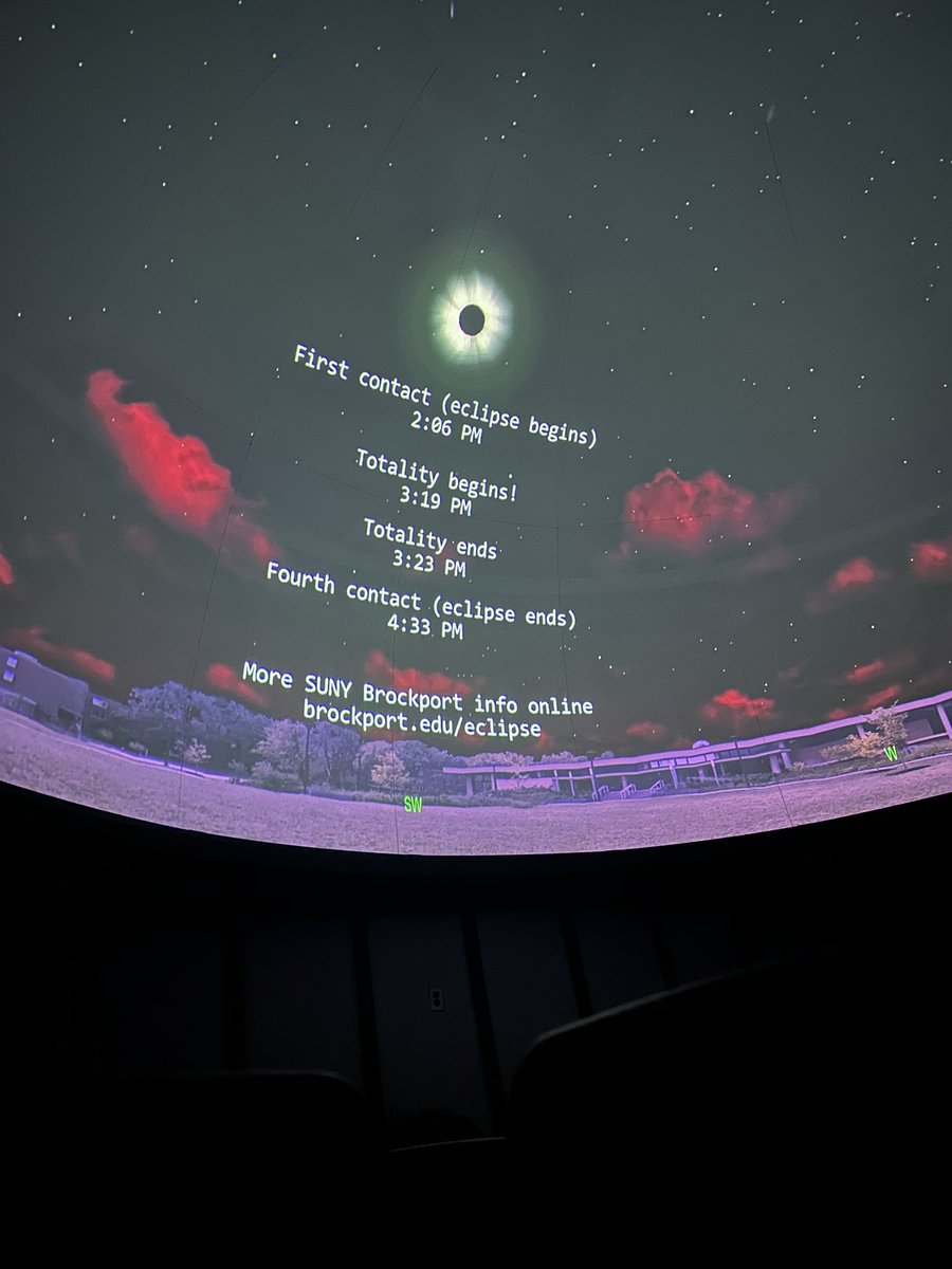Here is our schedule in Brockport for #Eclipse2024.. we will be live on @NBCNews around 3:18 from the center line and hoping for a break in the clouds.