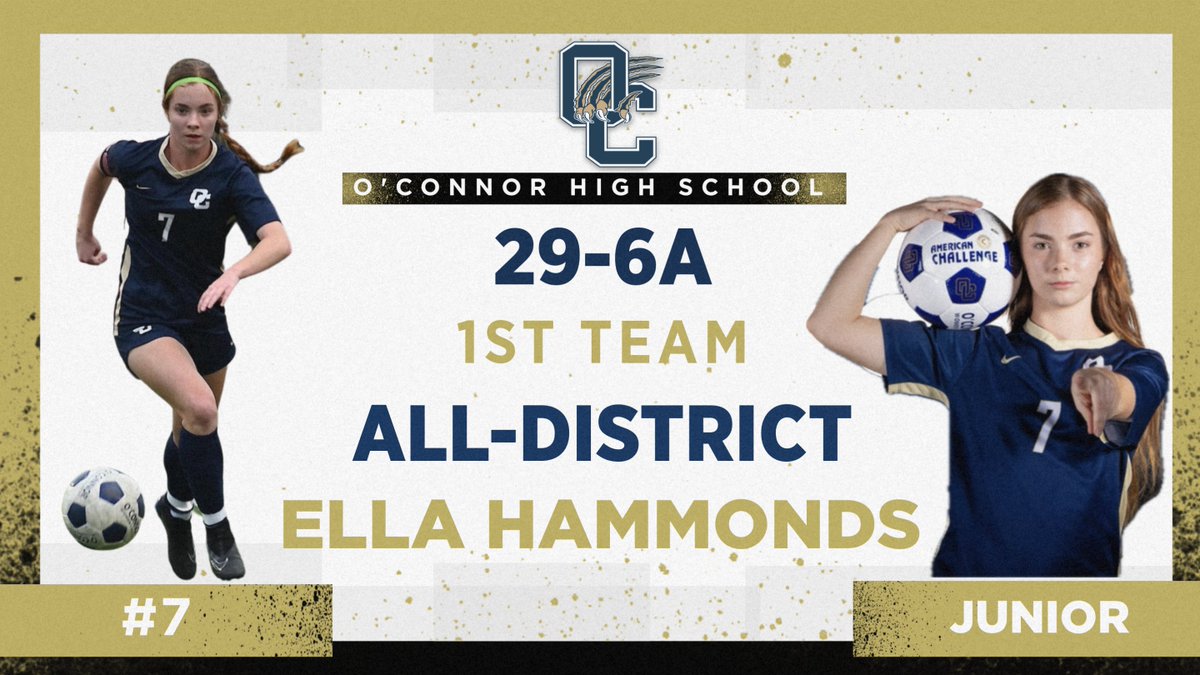 Congratulations to Junior Ella Hammonds (@ellahamsoccer06) on being named to the 29-6A All-District 1st Team.