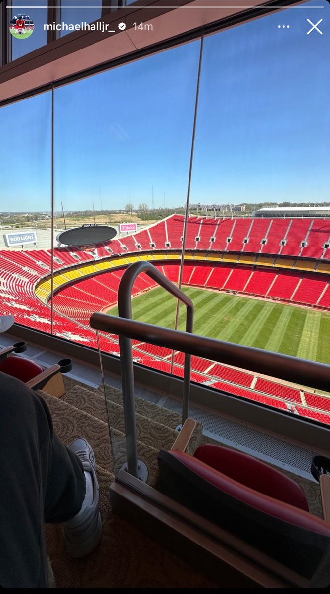 Michael Hall is visiting the home of the back to back World Champions Kansas City Chiefs