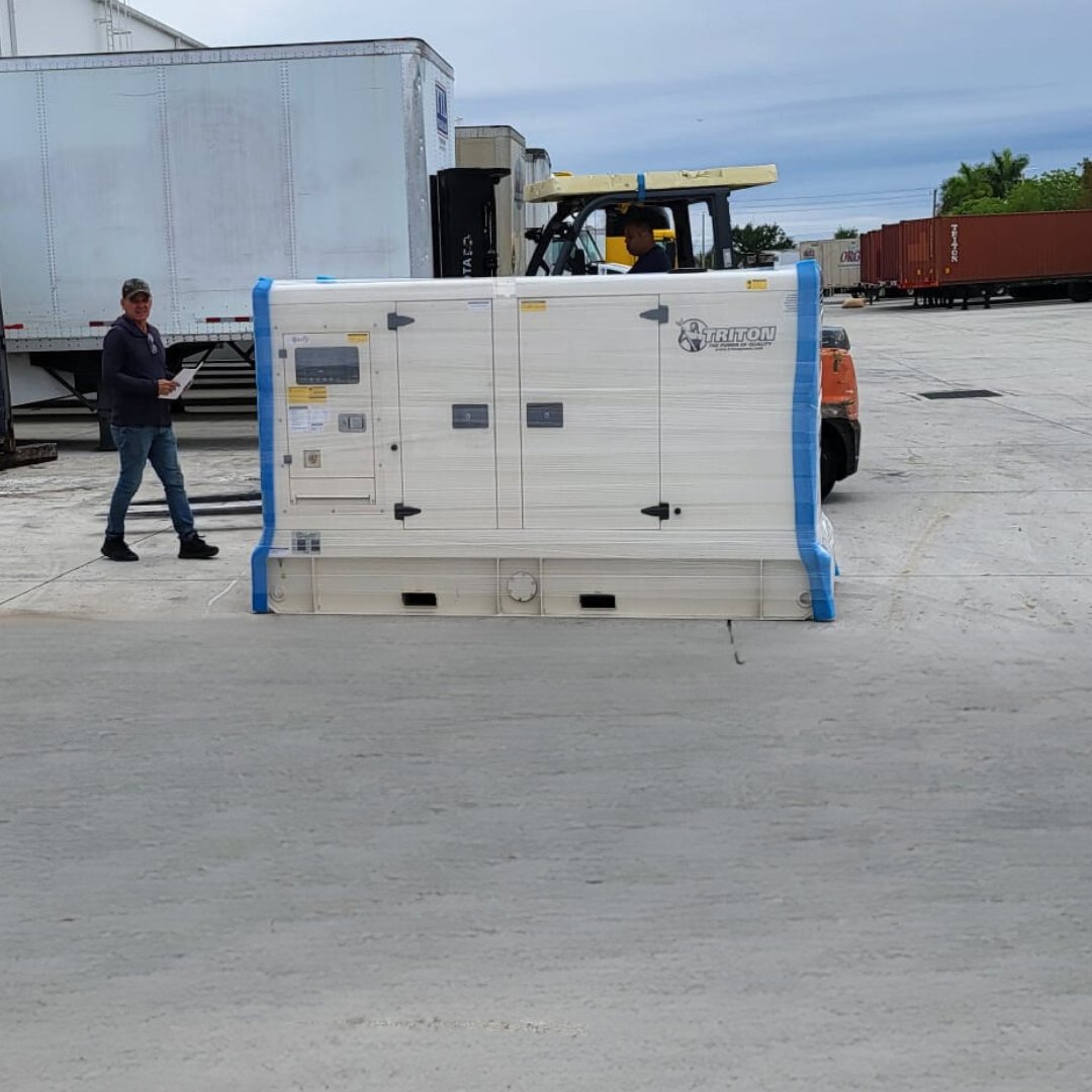 ⚡ Delivering sustainable power solutions! 🌿 This 80 kW Diesel Generator is en route to Curacao to power a food facility. #SustainableEnergy #PoweringBusinesses #DieselGenerator  #BackupPower 🚚
