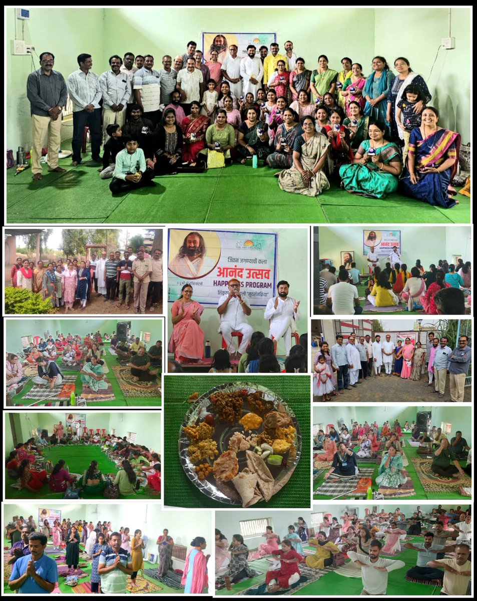 Jgdganesh's tweet image. With the Grace &amp;amp; Blessings of Pujya Gurudev @SriSri ji Concluded @ArtofLiving  #HappinessProgram at Pathort (Achalpur, Amravati,MH) Next #GudiPadwa spl Program from 09th to 14th April at Akoli (Akot,Akola, MH)