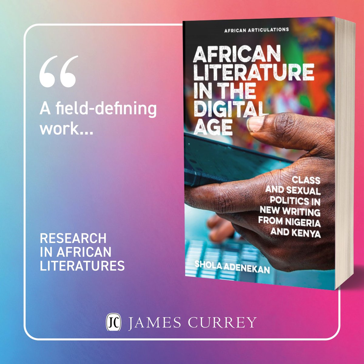 Explore the relationship between African literature and new media in this book from Shola Adenekan. Part of our paperback #BookSale, and also available as an Open Access ebook thanks to Knowledge Unlatched. 40% off + free shipping: buff.ly/3J8zOzj #Literature @akada