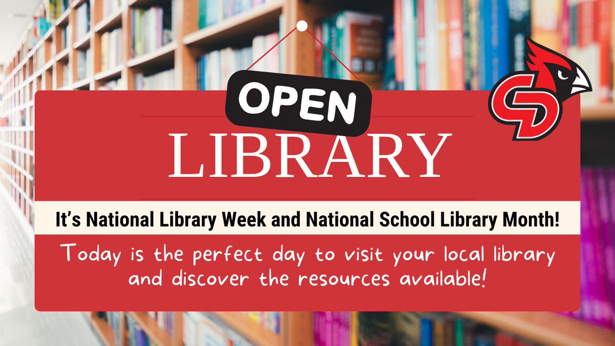 During National Library Week and National School Library Month, let's celebrate the joy of reading and learning that our libraries inspire in people of all ages in our community.

Visit your local library today and discover the resources and programs available! 📚#TheRedWay