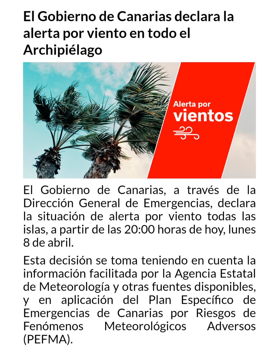La declaración de alerta por viento a partir de hoy nos obliga a trasladar nuestra III Muestra de Profesiones para el próximo jueves 11 de abril en el mismo horario de 10:00 a 18:00 horas. Disculpen las molestias que esté cambio les pueda ocasionar.