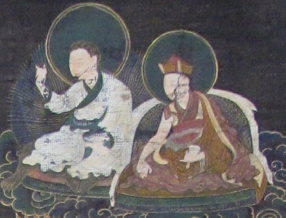 treasuryoflives's tweet photo. Rahula, protector of the terma, is associated w eclipses of the sun, moon and planets.
This painting from @rubinmuseum depicts Rahula w Padmasambhava, Pema Ledreltsel, Gya Zhangdrom, Ngaki Wangpo + 10th Situ.
https://t.co/ydDhxYnjsy
#eclipse #rahula #treasure #terma #nyingma https://t.co/TDNGthb9K5