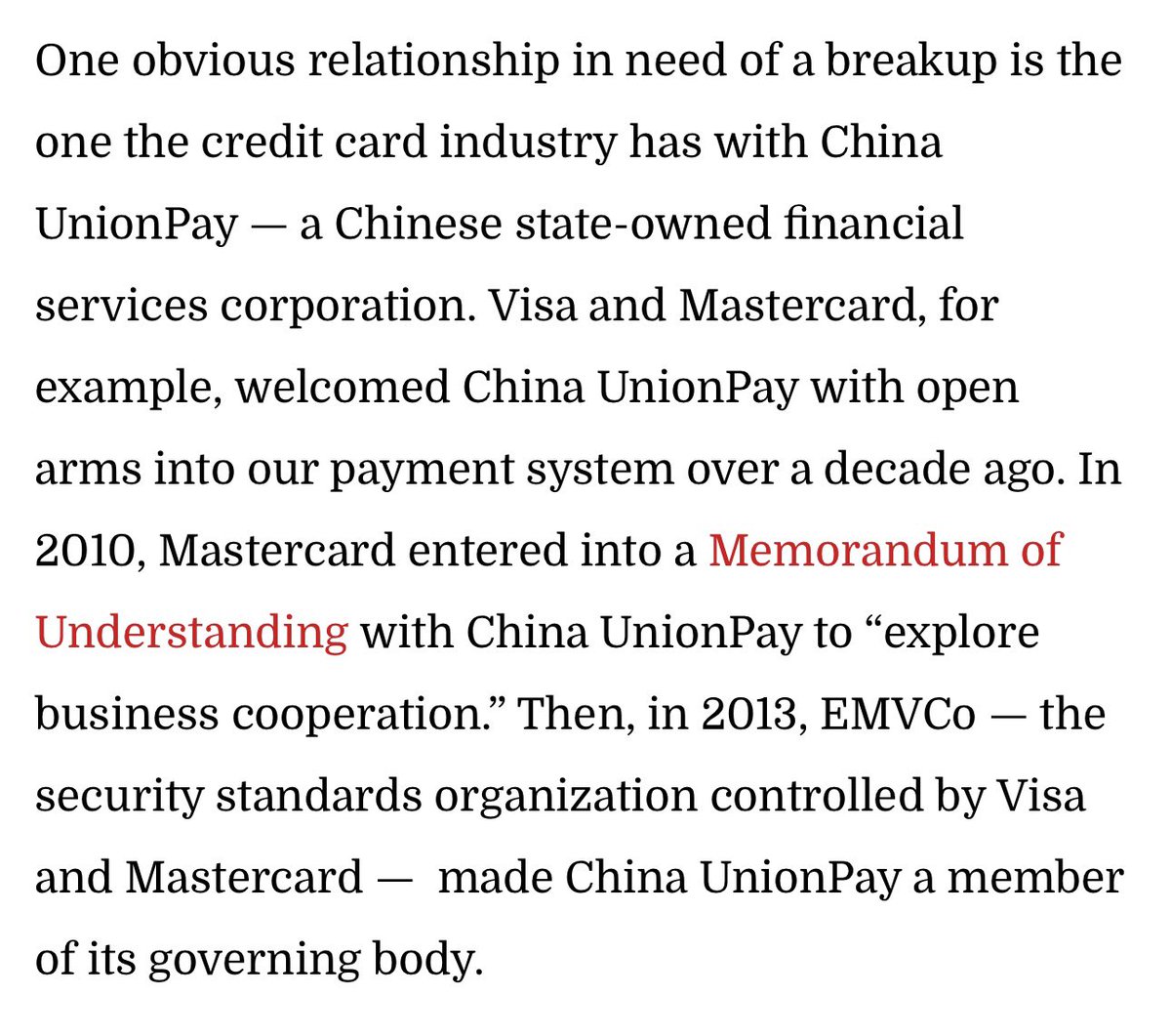 libsoftiktok's tweet image. Did you know that Visa and Mastercard are partnered with CCP owned ‘ChinaUnionPay’ who can track your credit card transactions?

This is should be a security concern on the level of TikTok!

Why is China tracking Americans’ credit card purchases?

Senators @RogerMarshallMD,…