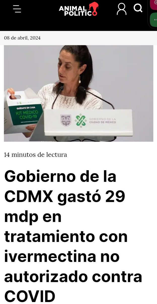 ¿Cómo ven que dijo Claudia que no es verdad lo de la Ivermectina en la pandemia?

Ahora resulta que ella vivió otra pandemia, en otra ciudad, y con otra estrategia.

#ClaudiaMentirosa