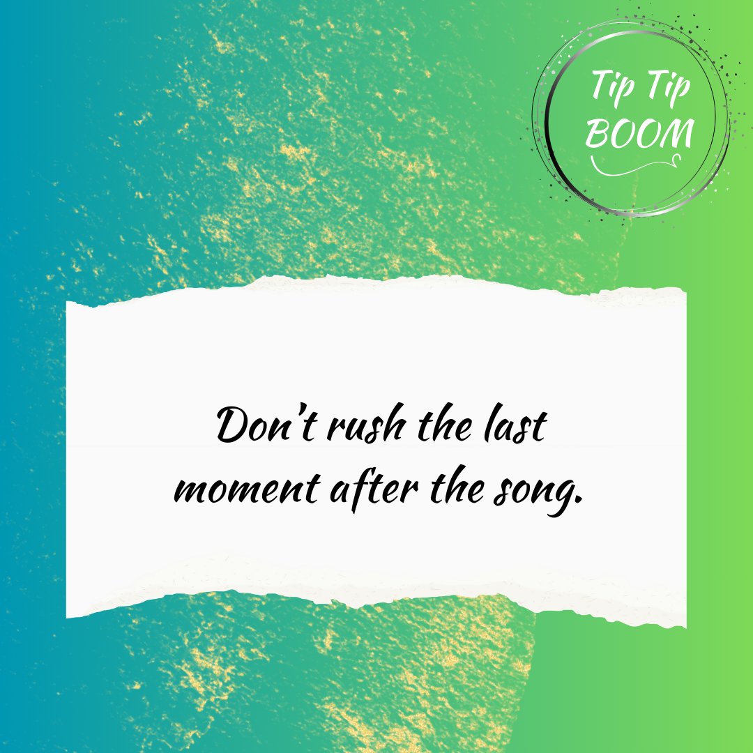 Tip Tip BOOM #70 Don’t rush the last moment after the song. #broadway #theatre #theater #education #tiptipboom #westendtheatre #masterclass #theaterkids #acting #singing #dance # #growth #moment #learning