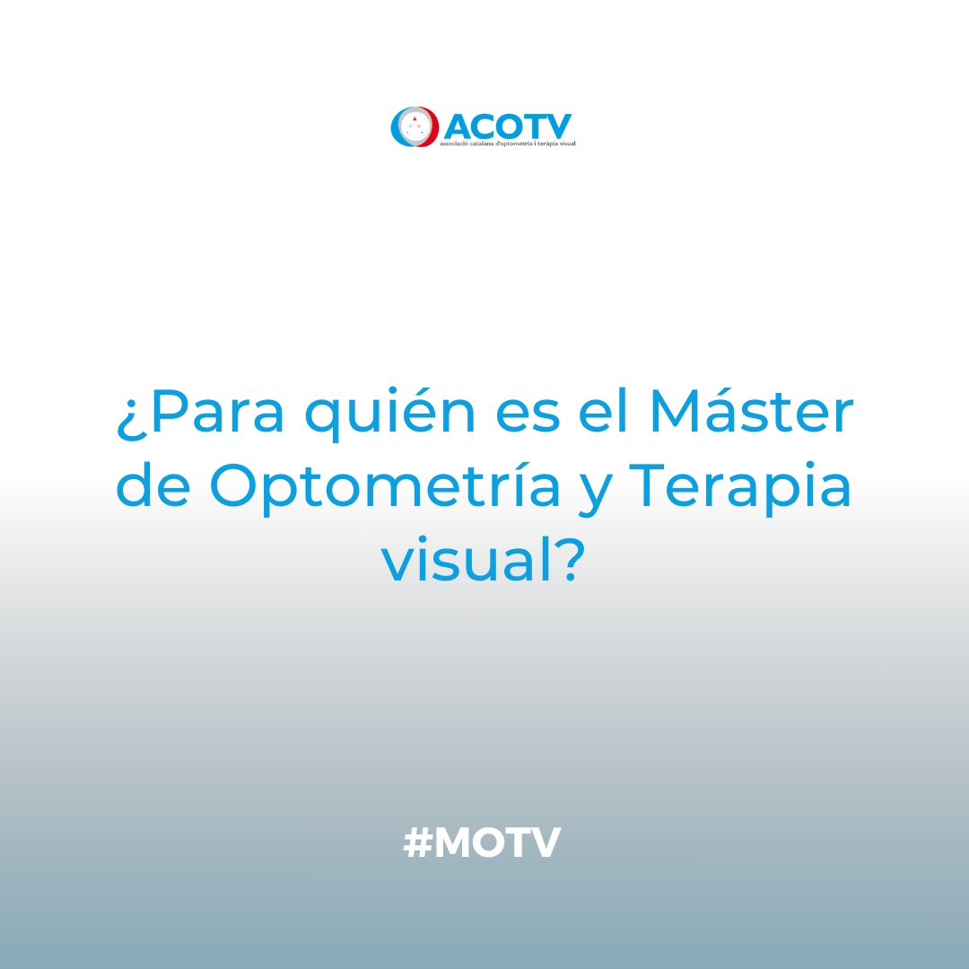 ACOTV's tweet photo. Ets un professional de l'òptica i l'optometria amb set d'aprendre? 🤓 Amplia els teus coneixements, perfecciona les teves habilitats clíniques i adquireix competències avançades per enfrontar-te a desafiaments clínics complexos. 🧠 

#motv https://t.co/1qCCpaqAMl