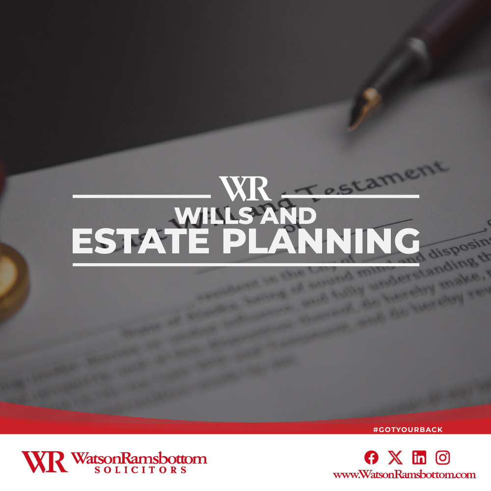 Planning ahead and having a will in place is something we should all consider!

We have a great team of people on hand to guide you through this process & help you overcome any potential challenges 👇

watsonramsbottom.com/personal/wills…

#GotYourBack