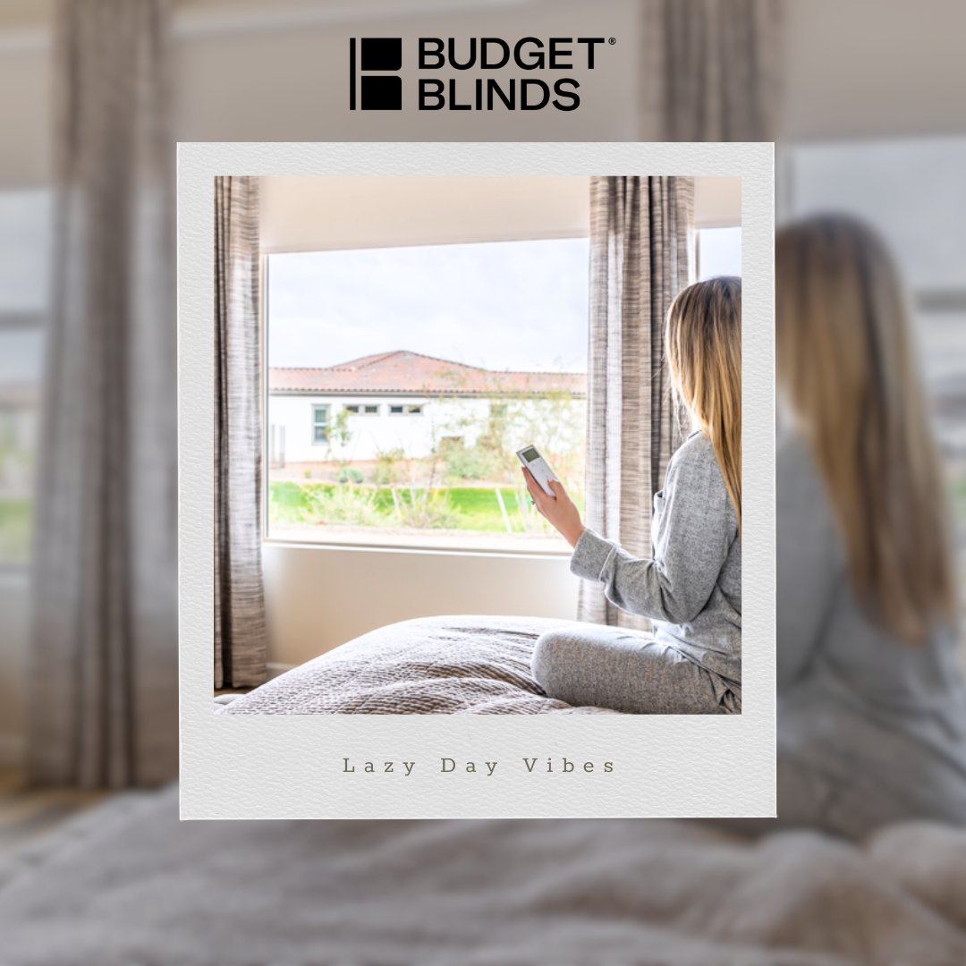 Lazy days just got even cozier with our motorized window coverings! Say goodbye to getting up from your comfy spot to adjust the blinds! Embrace those lazy day vibes and let us take care of the rest! #BudgetBlinds #BudgetBlindsSV #SouthernArizona #Arizona