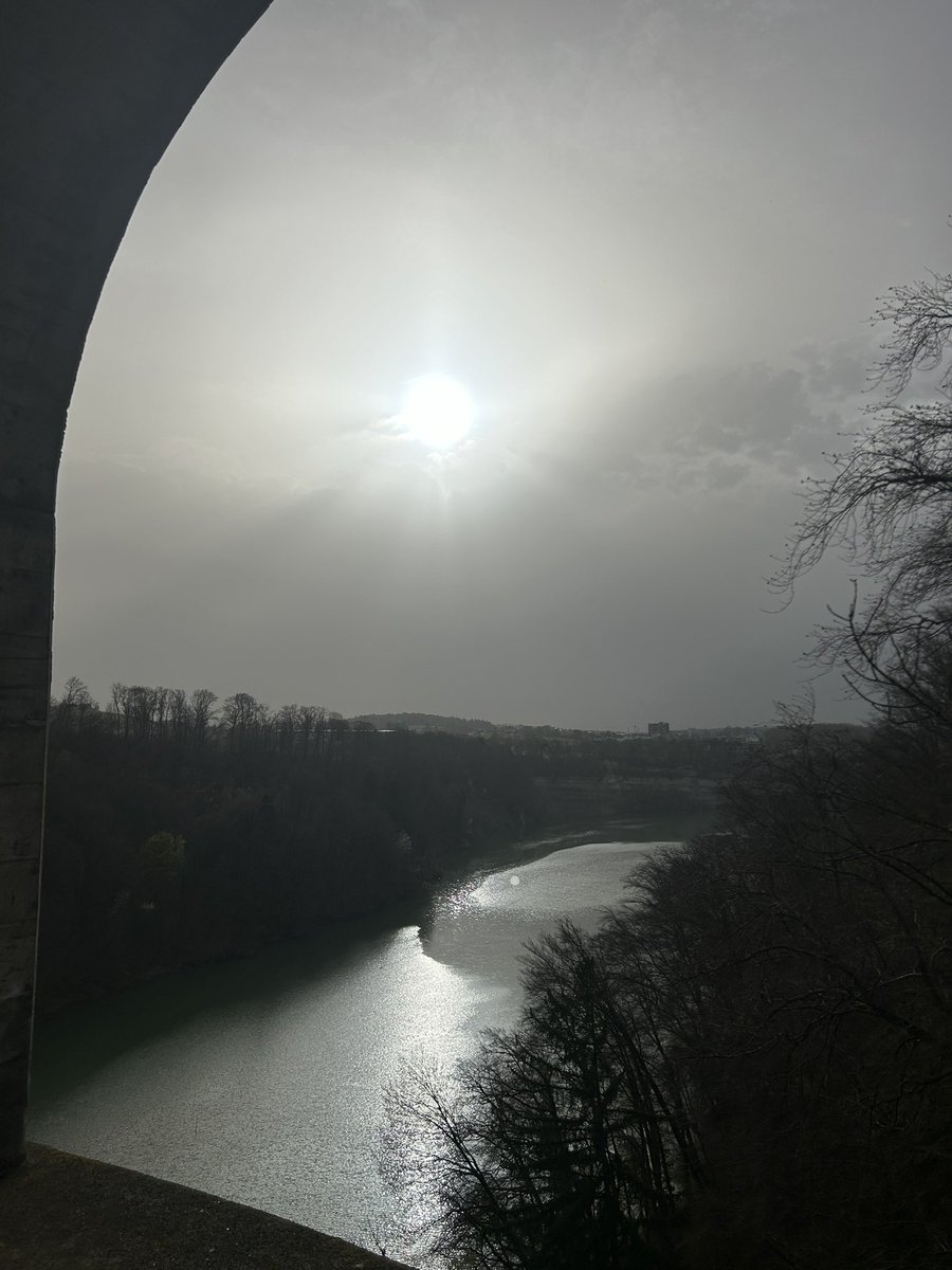 Meanwhile in Switzerland, we’re watching the second Sahara dust eclipse in a week 😎😎.