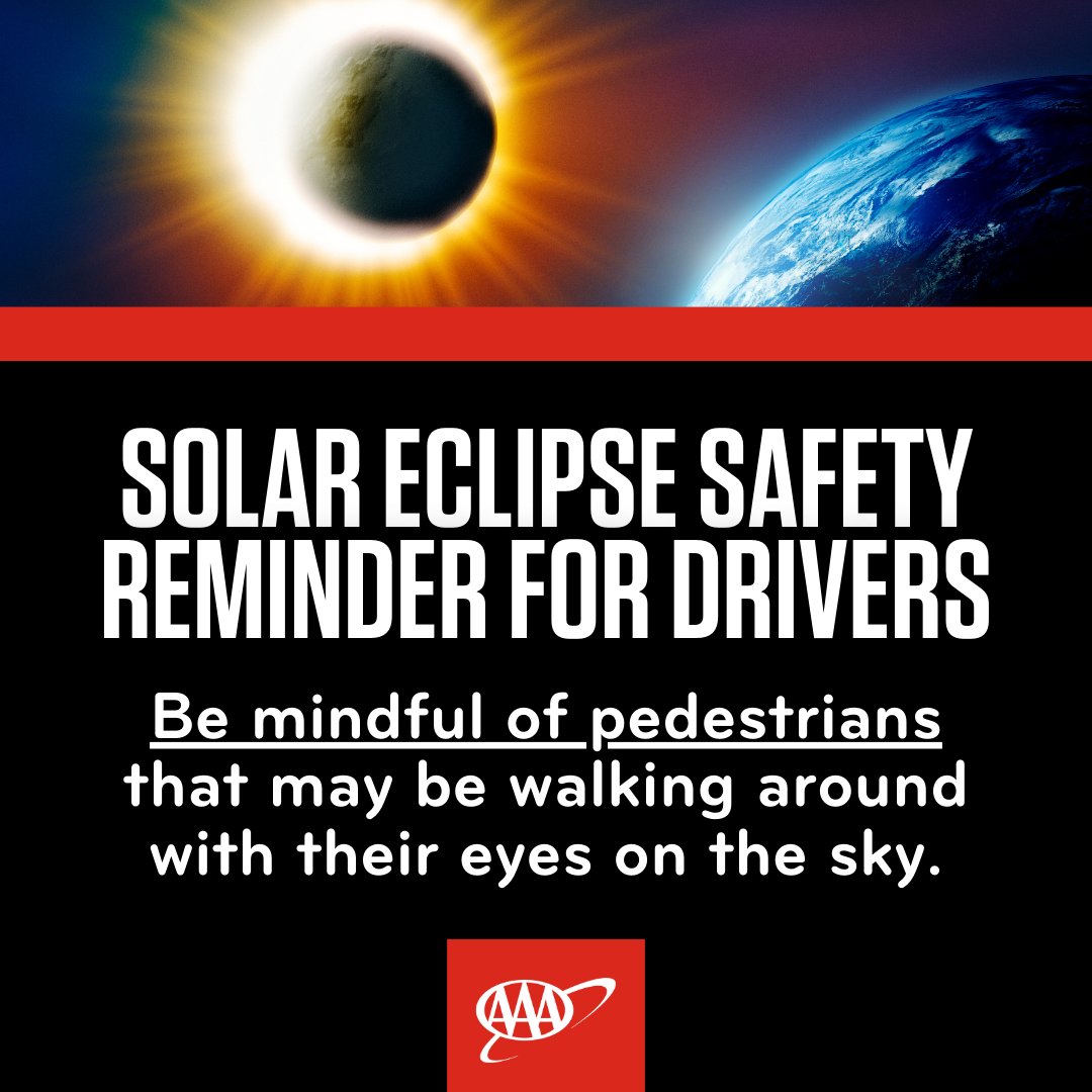 Sky gazers could take to the roads at the last minute today, looking for a good view of the eclipse. If you happen to catch a glimpse of it while behind the wheel, do not turn your eyes away from the road.