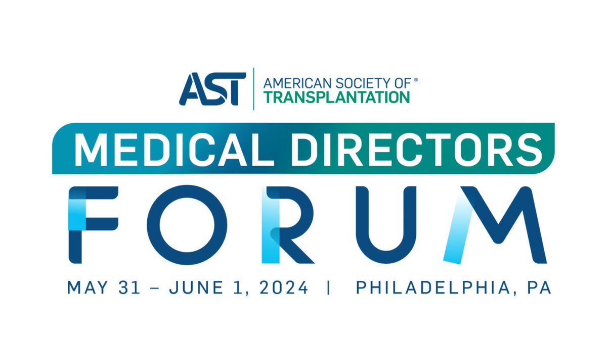 Medical Directors - Don't Miss Out! Join your colleagues in sharing innovative approaches to clinical practice, gaining insight into transplant finance, and expanding your leadership skills at the AST Medical Directors Forum. bit.ly/3v8esyu