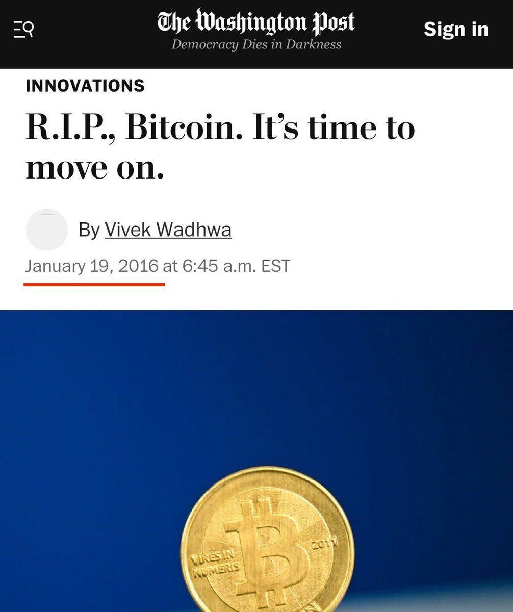 It's time to apologise, The Washington Post! #Bitcoin