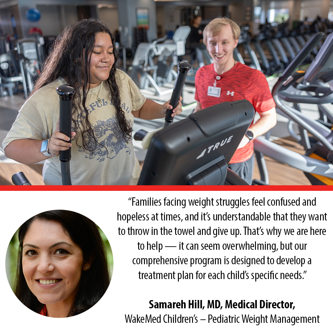✔️Eat less. ✔️Move more. 🧒 WakeMed Children’s – Pediatric Weight Management team is committed to customized, compassionate care to help families make lifestyle changes to improve the overall health and well-being of children. 👉 ow.ly/nevE50QT59G