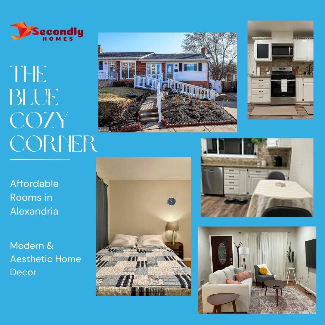 Discover The Blue Cozy Corner 🏠 – Your affordable haven in Alexandria, VA! Strategically located near the nearest metros and buses 🚇🚌, it offers easy accessibility for travelers. Plus, enjoy the nearby parks 🌳 and recreational activities 🚴‍♀️. 

 #AlexandriaVA #CozyCorner