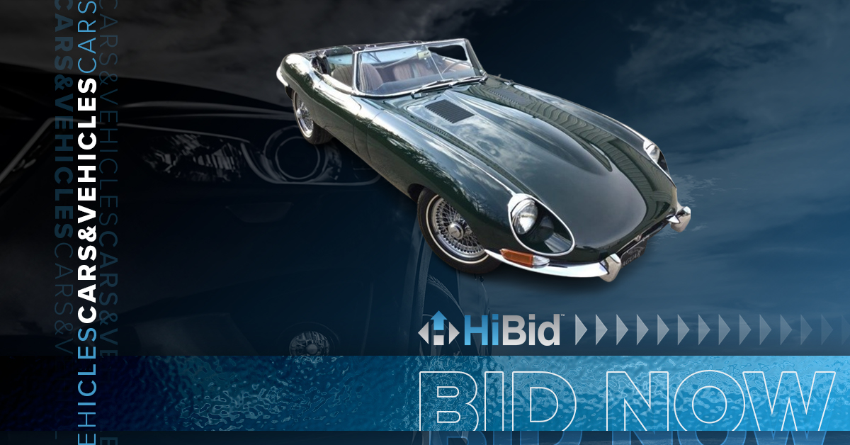 Green 1968 Jaguar XKE E-Type 4.2 Convertible Auctioneer: Estate & Downsizing Specialists Online Only Auction - Ends: 4/17/2024 View Lot: tinyurl.com/dw4ztcp8 👈 #HiBid #HiBidAuctions #Jaguar #CarAuction #Convertible #Auction #Bid