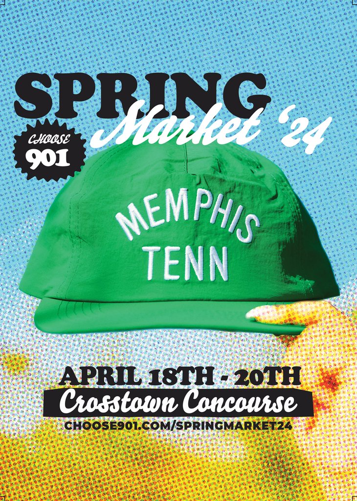 Don’t go into the best season in Memphis not repping the city Ⓜ️ You can get your hands on the latest #choose901 merch at our Spring Market happening April 18th-20th on the 4th floor of Crosstown Concourse! Get all the details here ▶ bit.ly/3xhal3R #choose901