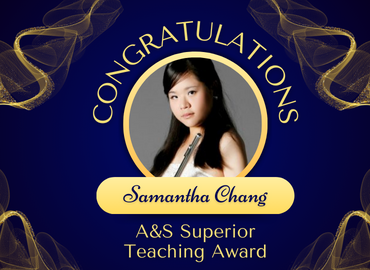 Congratulations to @samanthaflutist for being named one of three recipients of the 2024 A&S Superior Teaching Awards! uoft.me/2024teachingaw…