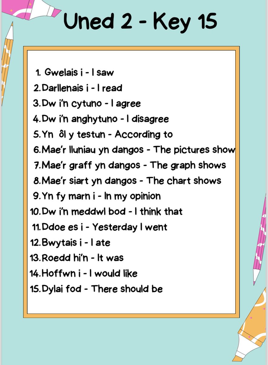 Year 10 & 11 Oracy exams 🏴󠁧󠁢󠁷󠁬󠁳󠁿 Unit 1 exam: 16th, 17th & 18th April - all year 10 students and year 11 resits. Unit 2 exam: 22nd, 23rd & 24th April - All year 11 students. Make sure you know your Key 15 sentence starter lists off by heart for your exams! @Abersychansch