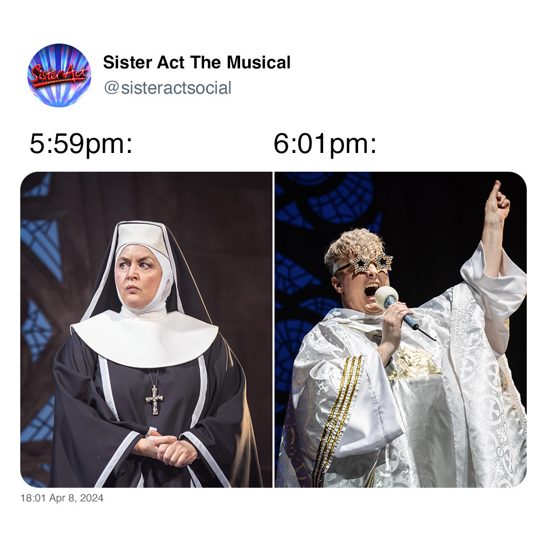 *closes laptop shut till tomorrow* #SisterActMusical