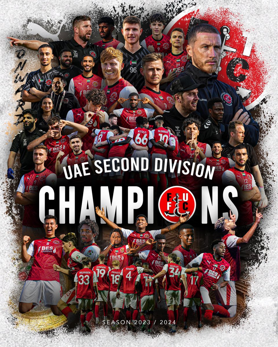 Champions of the UAE Second Division 🏆

Unbelievable experience and debut season in Dubai 

This is just the start ❤️🤍 @FleetwoodUnited
<a href="/uaefa_ae/">UAEFA</a>