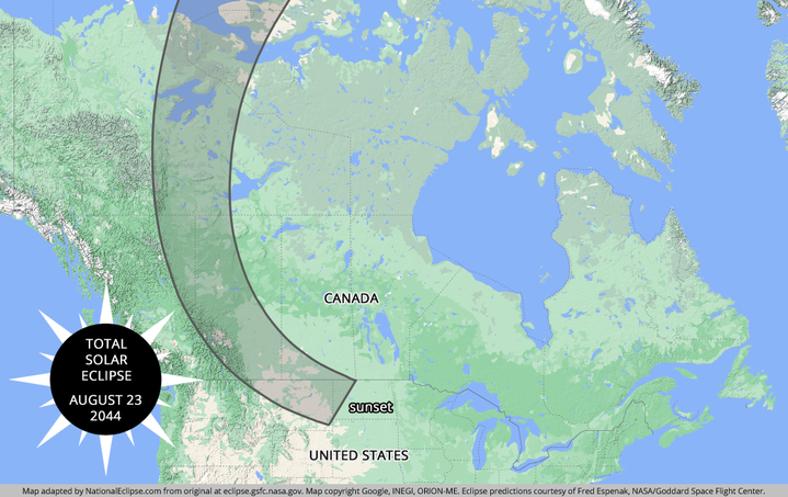 Can't wait to hear all the eastern Canadians kvetch about how overhyped eclipses are 20 years from now when it's Alberta's turn to plays the Path of Totality game.