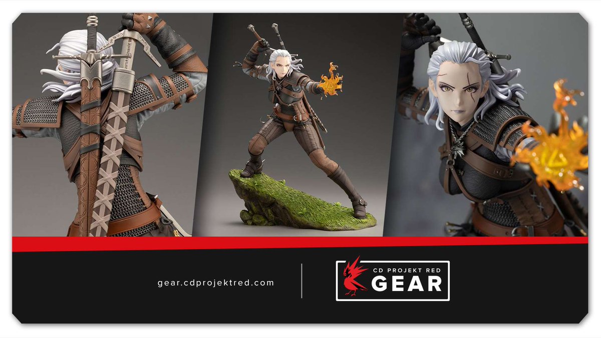 Designed by Shunya Yamashita, this legendary witcher has received an unexpected makeover. Now she comes to life, ready to unsheath her silver sword and cast Igni on her foes. @WitcherGame gear.cdprojektred.com/products/the-w…