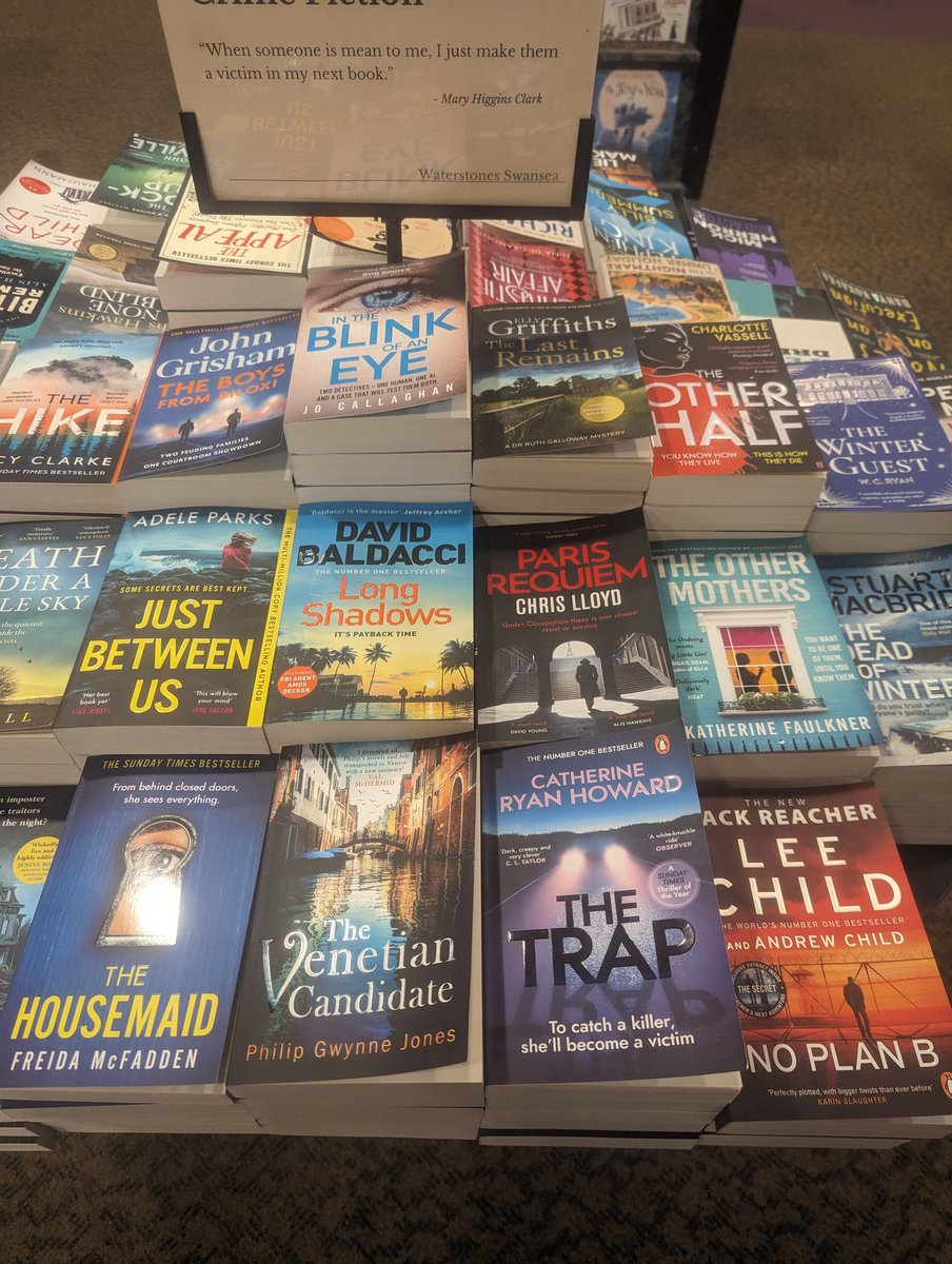 Spotted in @swanseastones great books by great authors @chrislloydbcn @Alis_Hawkins @PGJonesVenice and @ellygriffiths and you can catch them all for FREE 17th-24th April from the comfort of your own home at @GwylCrimeFest What are you waiting for? 🤯